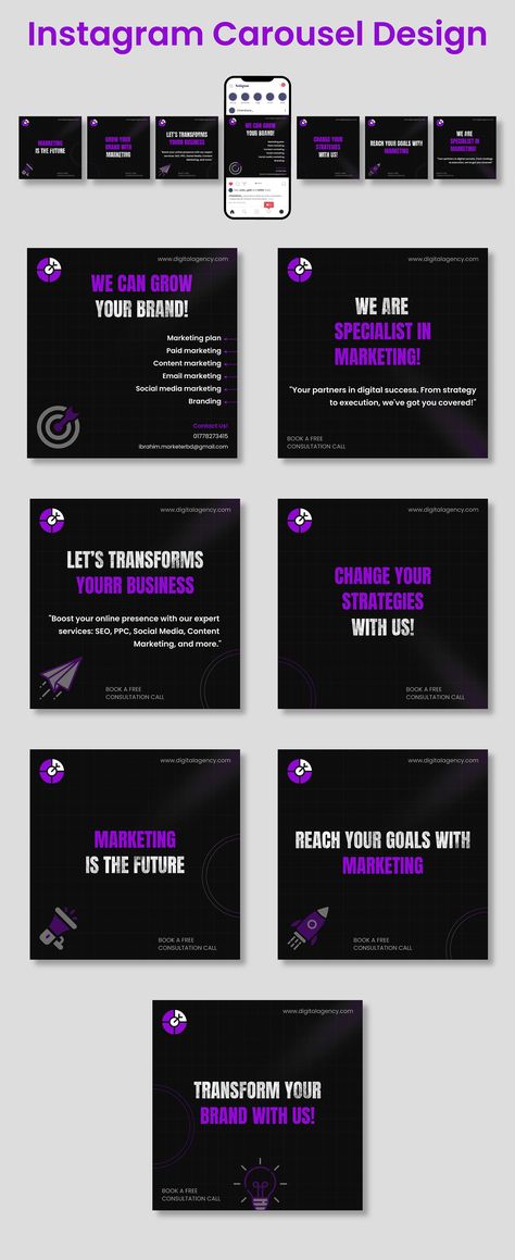 Instagram Carousel Design :: Behance Carasoul Post Idea, Carousel Design Instagram, Creative Carousel Design, Ig Carousel Design, Branding Carousel, Instagram Carousel Ideas, Instagram Carousel Design, Carrousel Instagram, Carousel Post Design