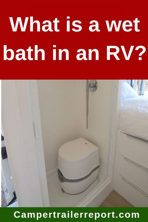 What is a wet bath in an RV? Rv Wet Bath, Rv Winterizing, Travel Trailer Living, Wet Bath, Cargo Trailer Camper, Tiny House Camper, Rv Bathroom, Tiny Trailers, Camping Inspiration