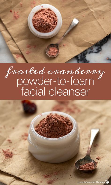 Diy Face Powder, Whipped Soap Diy, Frosted Cranberry, Diy Face Wash, Cranberry Powder, Powder Cleanser, Oil Cleansing, Cleansing Powder, Herbal Teas Recipes