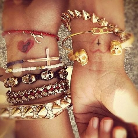 Love this Stacked Bracelets, Style Lookbook, Wrist Candy, All I Ever Wanted, Dope Jewelry, Stockholm Fashion, Jewelry Lookbook, Shiny Things, All That Glitters