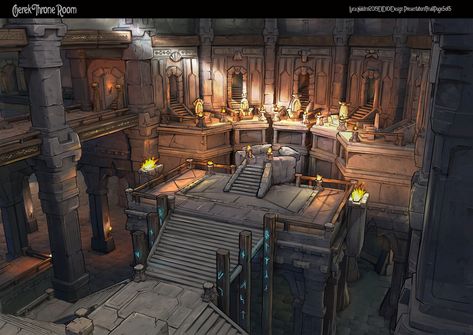 ArtStation - Cherek Throne Room, Luca Naldini Minecraft Throne Room, King Throne, Interior Concept Art, Dungeon Room, Fantasy Rooms, Throne Room, Landscape Concept, Minecraft Architecture, Structure Architecture