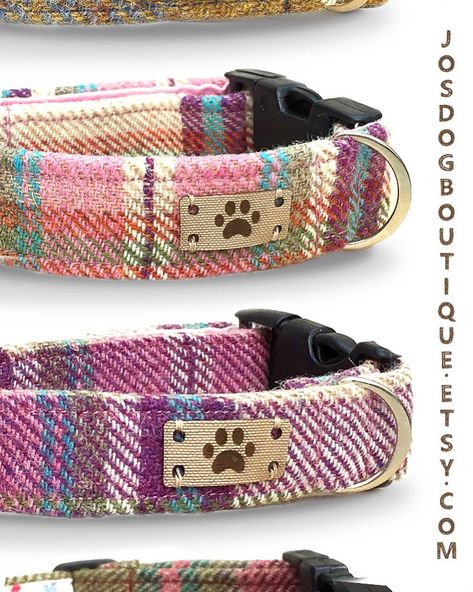 Pink Harris Tweed Dog Collar, Female Dog Collar, Adjustable Collar, Dog Accessory, Handmade Collar, Country Chic Dog, Gift for dogs #etsy #femaledogcollar #mediumdogcollar #harristweed #adjustablecollar #smalldogcollar #josdogboutique  https://etsy.me/2IP71i8 #dogsofnorthamptonshire #dogsofnorthampton #dogsofinstagram Female Dog Collars, Puppy Diy, Dogs Accessories, Diy Dog Collar, Collars Diy, Cute Dog Collars, Small Dog Collar, Dog Boutique, Best Dog Food