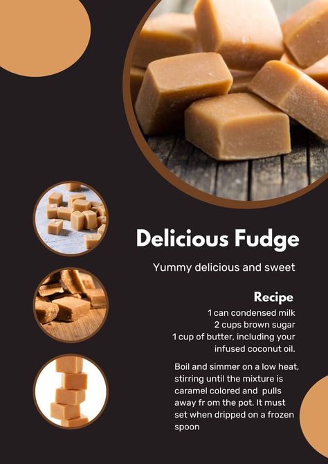 This is my go to fudge recipe, and if you'd like to incorporate thc / cbd infused oil, simply substitute the same amount of butter with the infused coconut oil and make up the balance with your butter. I always choose a salted butter, for a slightly salted caramel. Add chili or nuts if so inclined. Cannibis Recipes Candy, How To Make Thc Butter, Thc Infused Recipes, Cannabutter Baking Recipes, Thc Recipes, Infused Candy, Canna Recipes, Homemade Edibles, Infused Coconut Oil