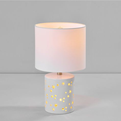 Style Selections 14-in Glossy White Led; 4-way Table Lamp with Fabric Shade Lowes.com Preppy Lamp, Cute Lamps, Room Preppy, Bed Inspo, Cute Lamp, Free Spirit Aesthetic, Kids Lamp, Space Themed Bedroom, Base Table