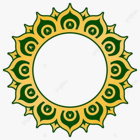 Frame Design Flower, Round Png, Islamic Vector, Diwali Greetings, Design Flower, Flower Mandala, Free Png, Islamic Art, Vector File