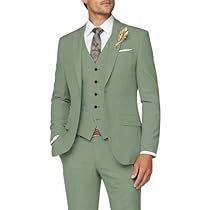 3 Piece Suit Men, Suits Men Slim, Mens 3 Piece Suits, Suits Wedding, One Button Blazer, Wedding Groomsmen, Groomsmen Suits, Green Suit, Prom Suits