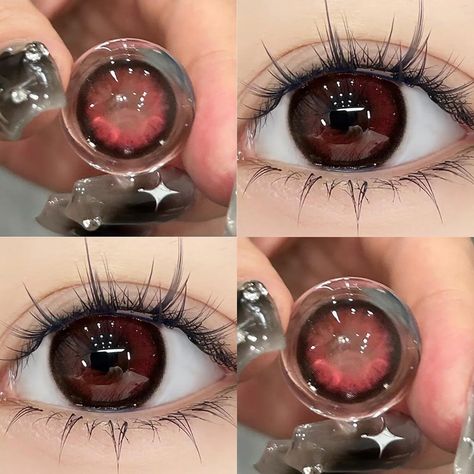 Red Eye Contacts, Red Eyes Contacts, Red Contact Lenses, Red Contacts Lenses, Rare Eye Colors, Cool Contacts, Eye Lens Colour, Red Contacts, Cosmetic Contact Lenses