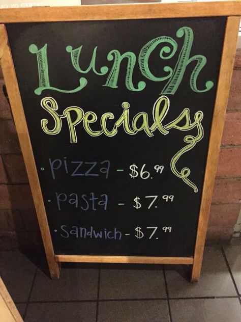 Lunch specials chalkboard Specials Chalkboard, Window Drawing, Chalkboard Ideas, Chalkboard Designs, Lunch Specials, Store Window, Lettering Style, Chalkboard Art, Chalkboard