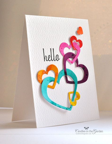 Kartu Ulang Tahun Diy, Kartu Valentine, Hello Cards, Valentine Ideas, Snake Tattoo, Birthday Cards Diy, घर की सजावट, Heart Cards, Handmade Birthday Cards