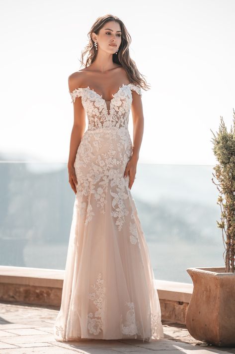 Allure Bridals, A1202 Allure Wedding Dresses, Crystal Wedding Dress, Off Shoulder Wedding Dress, Off Shoulder Gown, Allure Bridals, Bridal Bridesmaid Dresses, Bride Groom Dress, Allure Bridal, Modest Wedding Dresses