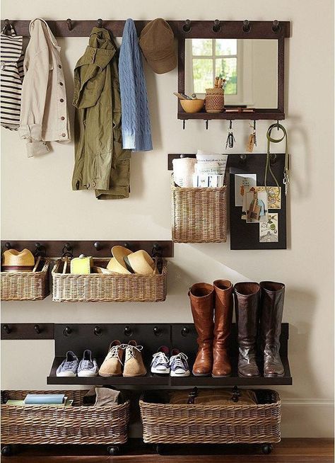 Shoe Storage Narrow Hallway, Entry Way Shoe Storage, Shoe Storage Narrow, Entry Way Shoe, Entryway Organization Ideas, Laundry/mudroom Ideas, Entrance Foyer Design, Narrow Hallways, Shoe Storage Small Space