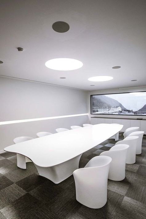 Meeting Room Design Office, Office Open Plan, Conference Table Design, Meeting Room Design, Meeting Room Table, Office Meeting Room, Futuristic Furniture, Room Desk, Meeting Table