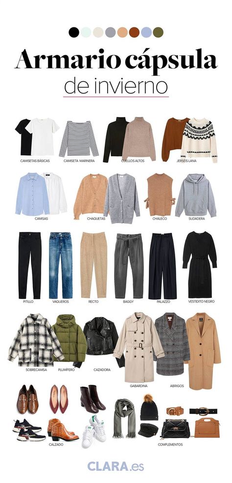 ARMARIO CÁPSULA de invierno: 75 looks con 25 prendas (con ebook de regalo) Outfit Winter 2023 Women, Aesthetic Basic Outfits, Startup Outfit, Basic Outfits Winter, Zara Looks, Capsule Wardrobe Women, Outfits Con Jeans, Outfit Zara, Fashion Capsule Wardrobe