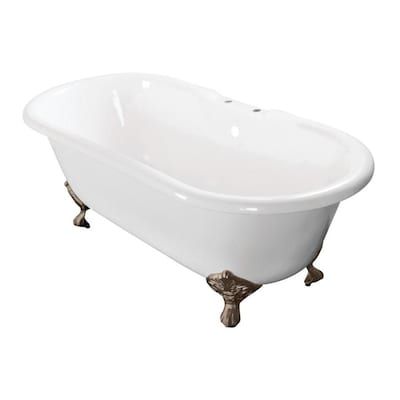 Clawfoot Bathtubs at Lowes.com Cast Iron Bathtub, Wall Mount Faucet, Soaking Bathtubs, Clawfoot Tub, Tub Filler, Kingston Brass, Surround Yourself, Soaking Tub, Free Standing Tub