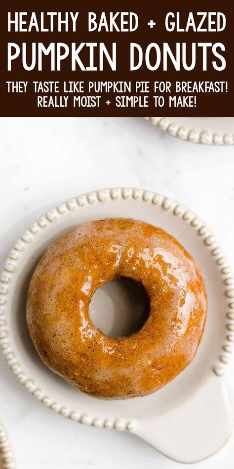 Easy Pumpkin Spice Muffins, Pumpkin Donuts Recipe, Pumpkin Doughnut, Cinnamon Glaze, Pumpkin Spice Donut, Donuts Recipe, Homemade Donuts, Baked Donuts, Donut Glaze