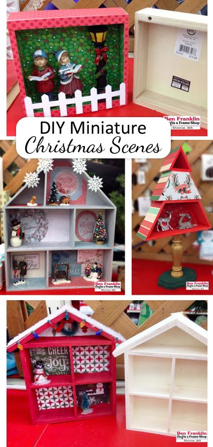 Miniature Christmas Shadow Boxes, Dollar Tree Christmas Shadow Box Diy, Diy Christmas Minature Scenes, Christmas Miniatures Scene Diy, Miniature Christmas Scenes Diy, Diy Christmas Miniatures, Christmas Miniatures Diy, Miniature Christmas Scenes, Dollhouses Diy