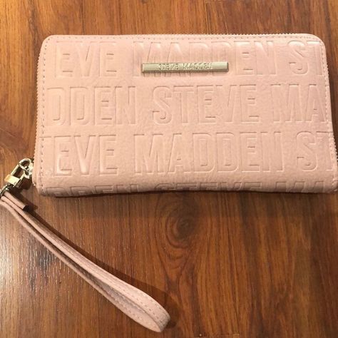 New Steve Madden Blush Pink Large Zip Around Wallet Wristlet Brand New, Never Worn Size Is Eight By One By Five Has 18 Credit Card Slots And Multi Pouches, Zippered, Coin Purse Steve Madden Wallet, Multi Pouch, White Wallet, Quilted Wallet, Wallet Wristlet, Steve Madden Bags, Leather Belt Bag, Faux Leather Belts, Small Wallet