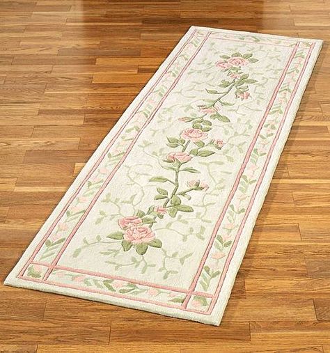 Mauve Rug, Kitchen Cabinets Color Combination, Blush Pink Roses, Shabby Chic Rug, Bathroom Runner Rug, Rose Bedding, Floral Runner, Chic Rug, Floral Area Rugs