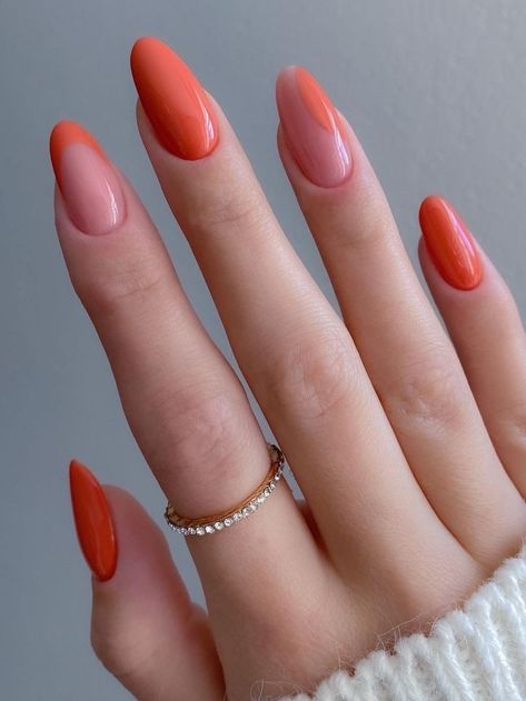 burnt orange nails Burnt Orange Nails, Cozy Fall Vibes, Orange Nail Designs, Yellow Nails Design, Mens Nails, Sunflower Nails, Warm Sweater, Orange Nails, Yellow Nails