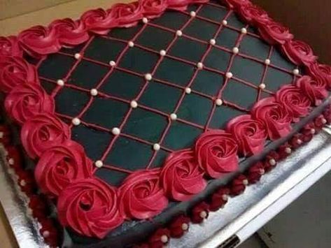 Black Sheet Cake Designs, Cupcakes Decoration Fondant, Black Desserts, Birthday Cake Black, Birthday Cupcakes Decoration, Black Dessert, Sheet Cake Designs, Birthday Sheet Cakes, Square Cake