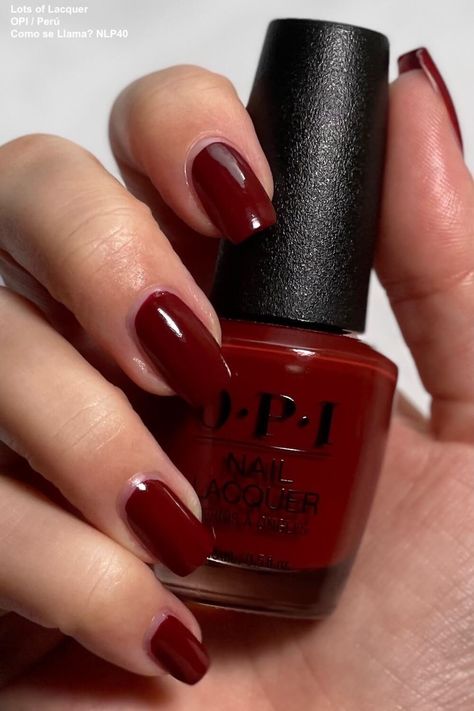 Fall 2024 Toe Nail Colors, Opi Como Se Llama, Burgundy Nail Color, Nail Color Inspiration, Burgendy Nails, Opi Red Nail Polish, Coolest Nails, Deep Red Nail Polish, Fall Nail Colors Opi