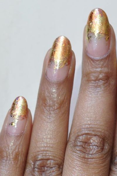 Copper Nails Designs, Almond Oil Uses, Paintbox Nails, Almond Shaped Nails Designs, Fresh Nails, Gel Nails Long, Copper Nails, Nail Problems, Foil Design