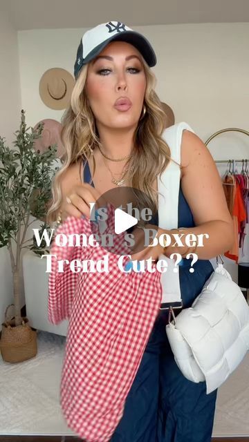 Nina Lyday on Instagram: "Double tap this video & Say MA24 & I’ll sent you the deets to your inbox now! (As long as you follow me already you will get them) 🙌🏼Would you rock it?? I am actually loving this Amazon Women’s Boxer trend because it elevates casual and gives us something fun to throw into our wardrobe 🙌🏼 super cute with graphics tees as well! I say it’s an Amazon Must Have Fashion Find 🔥  Amazon fashion, amazon outfits, amazon spring fashion, women’s boxers, women’s boxer outfits, boxer outfits, spring fashion, spring outfits, summer outfits, amazon fashion, Amazon Fashion finds, weekend outfit, free people style, free people shorts, women’s boxer shorts   #amazonfashion #amazonmusthaves #amazonfashionfinds #womensboxershorts #springfashion #springoutfits #summerfashion #sum Womens Boxer Shorts Outfit, Boxer Outfits Women, Plus Size Boxer Shorts Outfit, Boxer Trend, Boxer Short Trend Women, Girl Boxer Shorts Outfit, Boxer Shorts For Women Outfit, Women’s Boxer Shorts Outfits, Womens Boxer Shorts