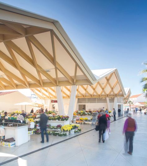 Works - PublicSpace Canopy Architecture, Timber Architecture, Membrane Roof, Open Market, Urban Development, Timber Structure, Timber Construction, Urban Furniture, Urban Spaces