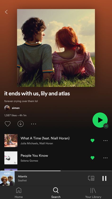 Friendship Playlist, It Ends With Us Fan Art, Atlas Corrigan, Playlist Names, Playlist Names Ideas, Playlist Ideas, Romantic Book Quotes, Uncommon Words, Song Suggestions