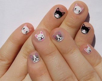 Cats Vs Dogs, Nail Armor, Nail Guards, Kids Nails, Cat Vs Dog, Nails For Kids, Sparkle Nails, Cat Nails, Good Bye