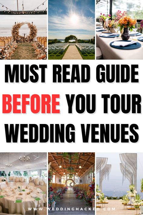 Have you just started planning your wedding and are wondering- how many wedding venues to tour, what questions to ask your wedding venue coordinators, what questions to ask your partner about wedding venues? This blog post goes over everything to help you find your dream wedding venue, whether it's an outdoor wedding venue or an indoor one. What To Ask Venues For Wedding, Questions To Ask Your Partner, Italian Wedding Venues, Modern Wedding Venue, What Questions, Dream Wedding Venues, Weddings By Color, Wedding Venue Inspiration, Wedding Venue Decorations