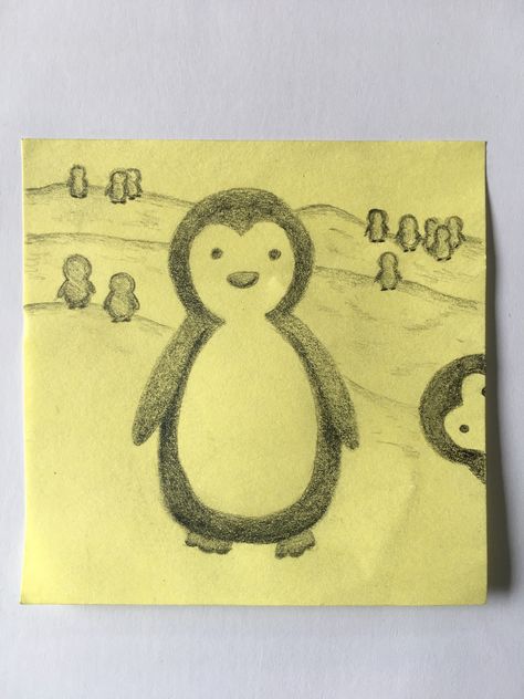 Daily Post It Doodle. Things To Draw On Post It Notes, Post It Drawings Doodles, Post It Sketches, Post It Note Doodles, Post It Doodles, Post It Note Drawings, Post It Drawings, Sticky Note Sketches, Sticky Note Drawings