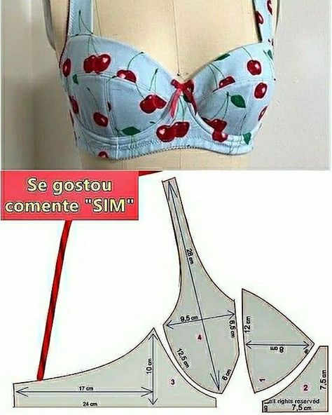 Pola Bra, Bra Sewing Pattern, Sewing Measurements, Easy Dress Sewing Patterns, Dress Sewing Tutorials, Bra Sewing, Sewing Easy Diy, Seni Dan Kraf, Sewing Clothes Women