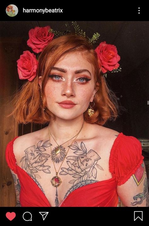 Harmony Nice, Boho Makeup, Nagellack Trends, Red Hair Color, Grunge Hair, Chest Tattoo, Alternative Outfits, Style Boho, Boho Chic Fashion