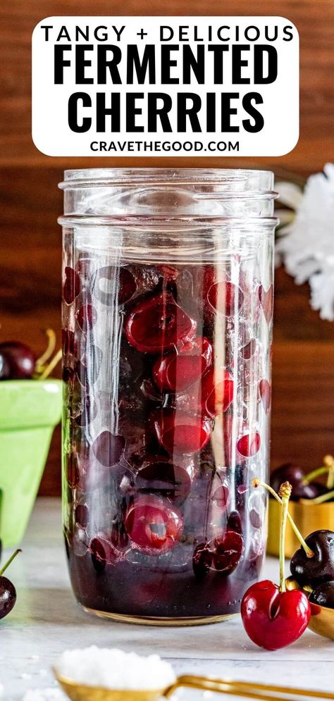 Fermented Cherries, Cherries In The Snow, Bourbon Cherries, Habanero Hot Sauce, Traditional Cooking, Diy Cocktails, Cherry Cocktail, Fermentation Recipes, Game Snacks