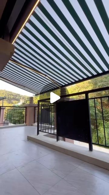 DAVIS Awning & Pergola Manufacturer on Instagram: "LED light box awning, aluminum alloy design #awning #pergola #awnings #canopy #outdoor #architecture #design #outdoorliving #pergolas #shade #home #tente #aluminium #patio #fyp #decor #homedecor" White Fabric Awning, Curved Metal Awning, Black White Awning Stripe, Polished Brass Awning, Fabric Awnings With Gold Logo, Outdoor Architecture, Aluminum Awnings, Led Light Box, Canopy Outdoor