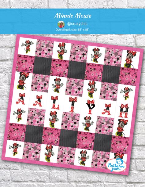 Minnie Mouse - custom quilt designed using PatternJam.com quilt designer Quilt Design, Custom Quilts, Design Software, Quilting Designs, Quilt Patterns, Minnie Mouse, Quilting, Software, Pattern