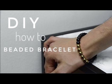 (137) How To Make Men's Beaded Bracelet | DIY - YouTube Diy Bracelets For Men, Braided Leather Bracelet Diy, Coin Ring Diy, Make A Beaded Bracelet, Cord Bracelet Diy, Beaded Bracelet Diy, Chain Bracelet Diy, Nut Bracelet, Sliding Knot Bracelet