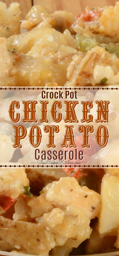 Chicken Potato Recipes, Crock Pot Chicken And Potatoes, Slow Cooker Chicken Potatoes, Crockpot Chicken Casserole, Chicken And Potato Casserole, Crockpot Chicken And Potatoes, Chicken Potato Casserole, Potatoes Casserole, Chicken And Potato