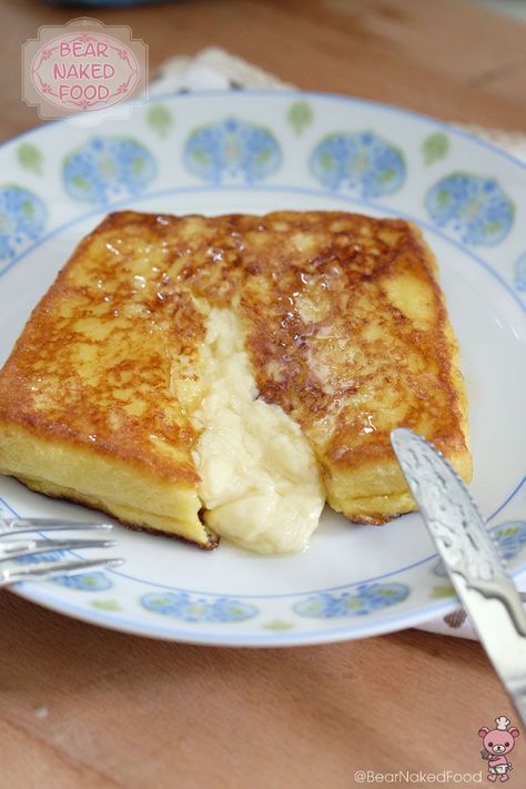 Custard French Toast Recipe, Diy French Toast, Custard French Toast, Toast Ideas, Diy Breakfast, Homemade Custard, Ideas For Breakfast, French Toast Breakfast, What's For Breakfast