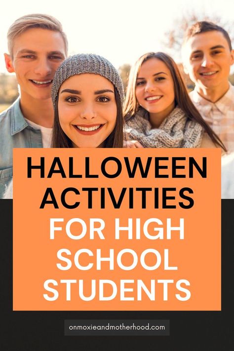 Halloween Activities for High School Students Halloween School Activities, Activities For High School Students, High School Halloween, Halloween Student, Activities For High School, Teen Halloween, High School Activities, High School Kids, Winter Activities For Kids