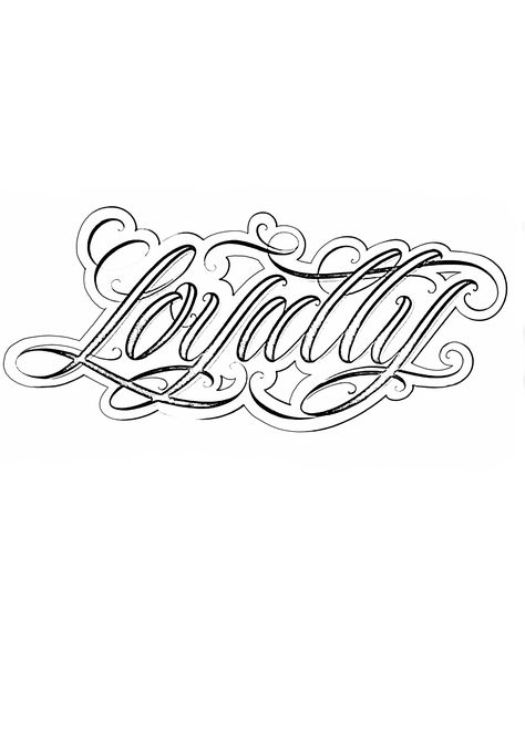 Loyalty Stencil, 1983 Tattoo, Loyalty Tattoo Designs, Loyalty Tattoo, Hope Tattoo, Printable Tattoos, Simple Tattoos For Guys, Feminine Tattoo Sleeves, Libra Tattoo