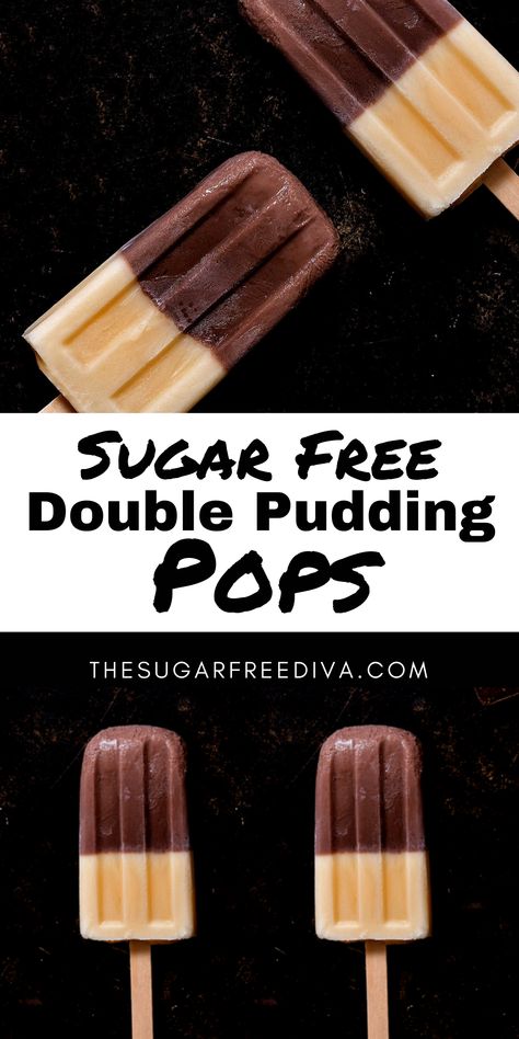 Jello Pudding Pops, Pudding Popsicles, Frozen Pudding, Sugar Free Whipped Cream, Sugar Free Vanilla Pudding, Pudding Pops, Pudding Flavors, Easy Ice Cream Recipe, Sugar Free Cheesecake