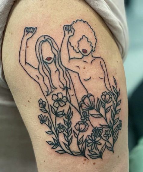 Radical Feminist Tattoo, Sapphic Tattoo Ideas, Feminism Tattoo, Feminist Tattoos, Feminine Rage, Feminist Tattoo, Women Tattoos, Sleeve Ideas, Sleeves Ideas