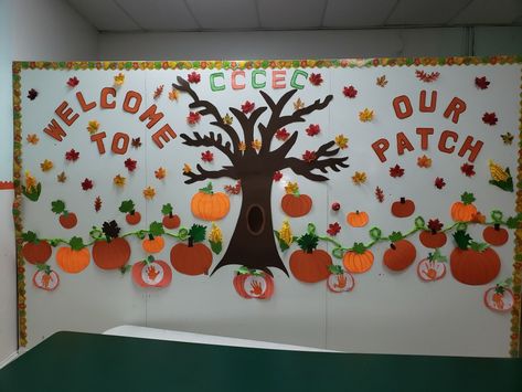 Pumpkin Patch School Hallway, Pumpkin Patch Bulletin Board, Pumpkin Patch Wall Classroom, Pumpkin Patch Board Bulletin, Cutest Pumpkin In The Patch Bulletin Board, Fall Cap, Preschool Bulletin, Preschool Bulletin Boards, Door Wall