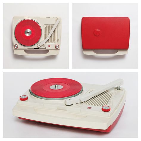 Portable Japanese record players celebrated in new exhibition - The Vinyl Factory Nam June Paik, Portable Record Player, Vintage Record Player, Vinyl Player, Retro Gadgets, Vinyl Cd, Record Shop, Music Items, Record Players