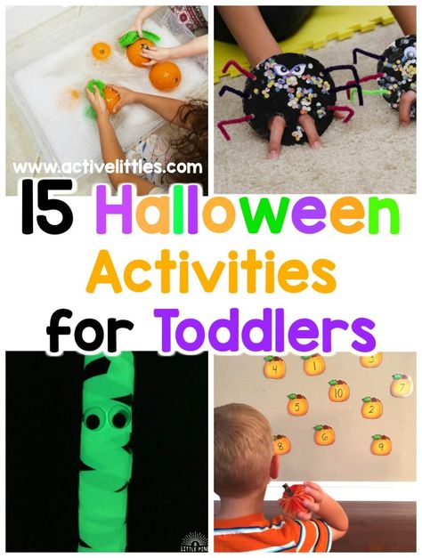 70+ Halloween Activities for Toddlers and Preschoolers - Active Littles Halloween Activities For Babies, Toddler Halloween Activities, Diy Halloween Activities, Fall Activities For Kids, Halloween Activities For Toddlers, Halloween Activities Preschool, Activities For Babies, Halloween Photo Booth, Halloween Sensory