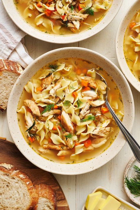 Best Chicken Noodle Soup Recipe, Chicken Egg Noodles, Classic Chicken Noodle Soup, Best Chicken Noodle Soup, Carrots And Celery, Chicken Noodle Soup Recipe, Chicken Noodle Soup Easy, Baker By Nature, Noodle Soup Recipe