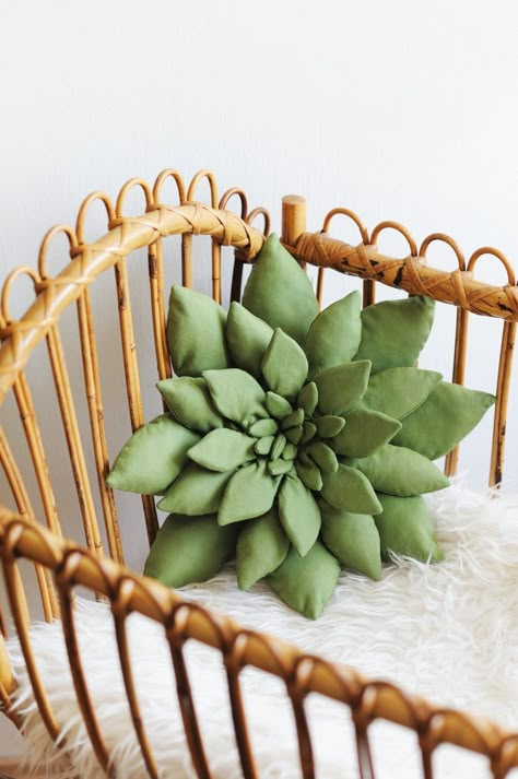 Southwest Nursery, Succulent Pillow, Cactus Pillow, French Style Homes, European Home Decor, Boho Room Decor, Southwest Decor, Boho Nursery Decor, Green Cactus