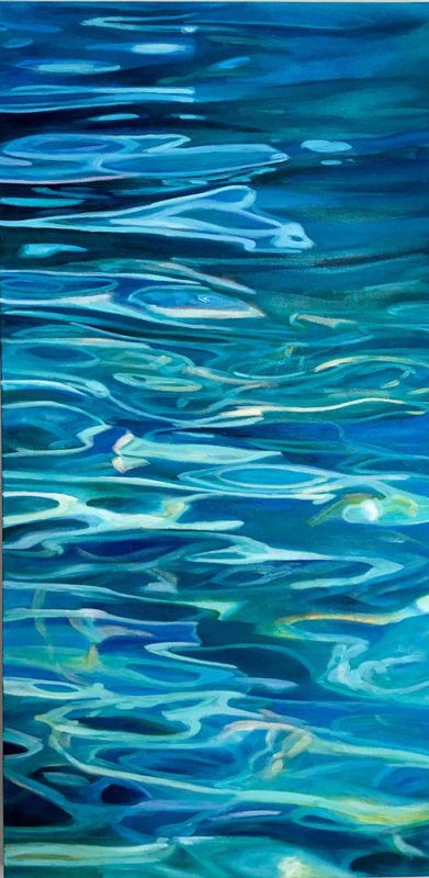 Water Images, Kunst Inspiration, Wave Painting, Water Ripples, Southwest Art, Water Art, A Level Art, Blue Painting, Water Painting